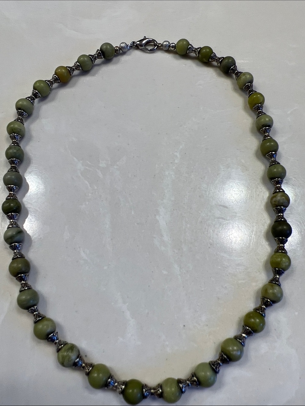 Green Jade Beaded Women’s Necklace